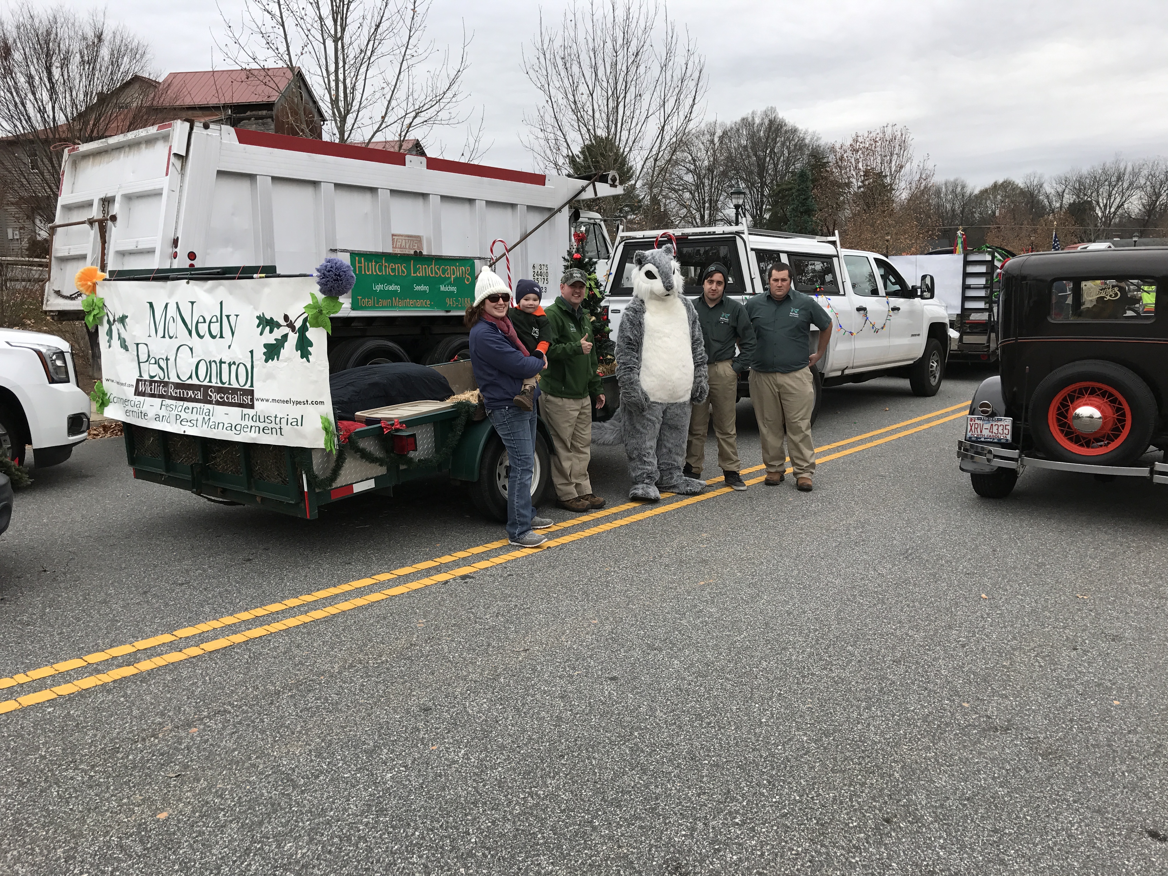 McNeely Pest Control, Inc float at Christmas parade