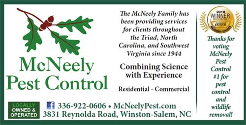 McNeely Voted 1 Pest Control And Wildlife Removal By WS Journal 